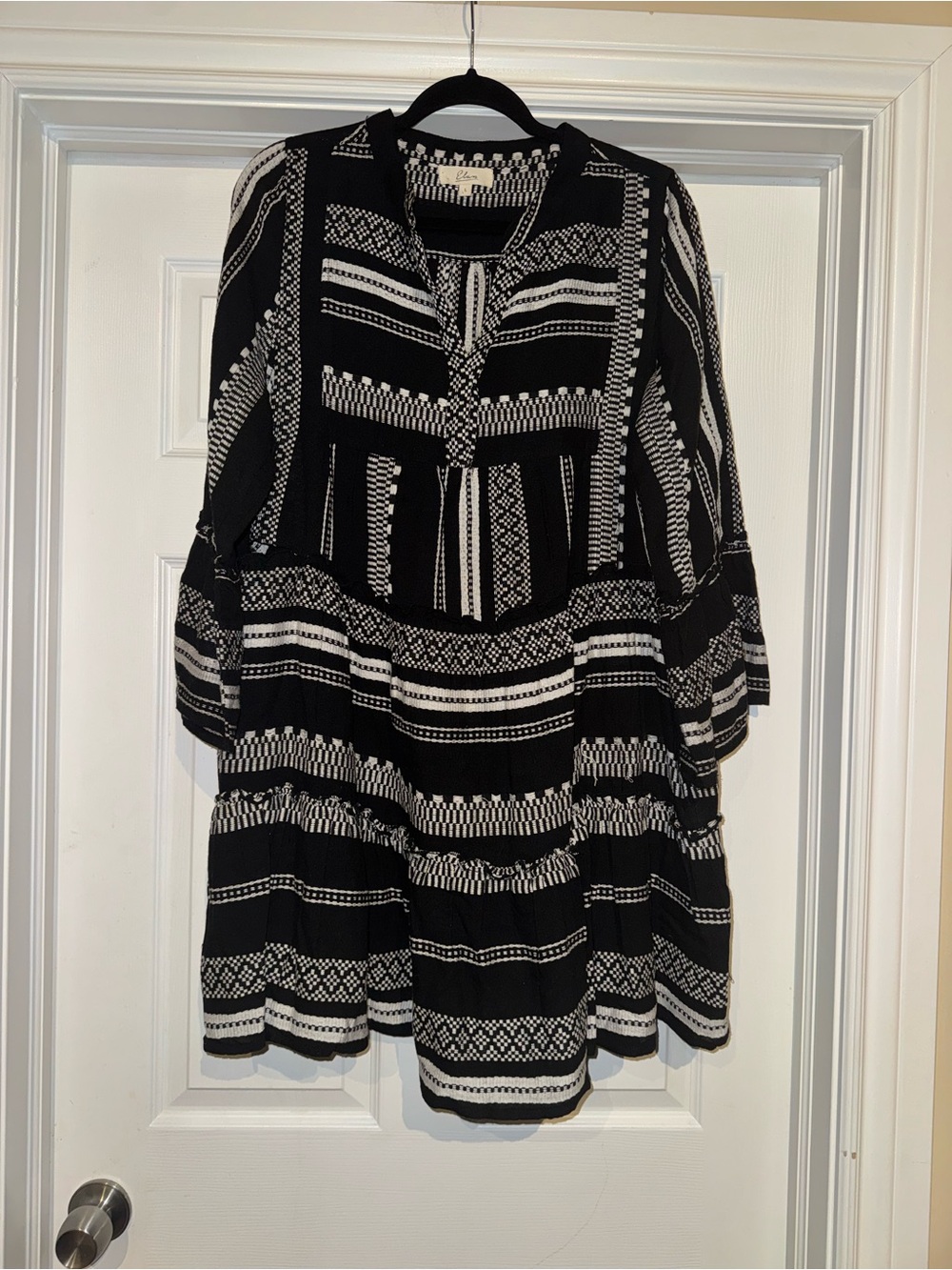 Elan Aztec Print Babydoll Summer Dress - Picture 3 of 6